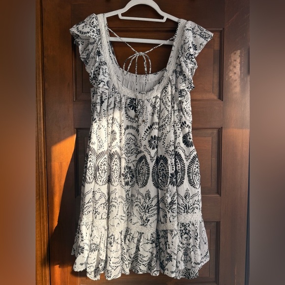 Maeve by Anthropologie Flutter-Sleeve Babydoll Mini Dress - Picture 4 of 6